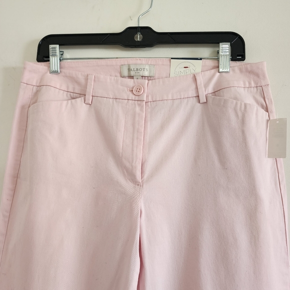 NWT Talbots Pale Pink Button Ankles Capri Pants Size 6 - Picture 5 of 14